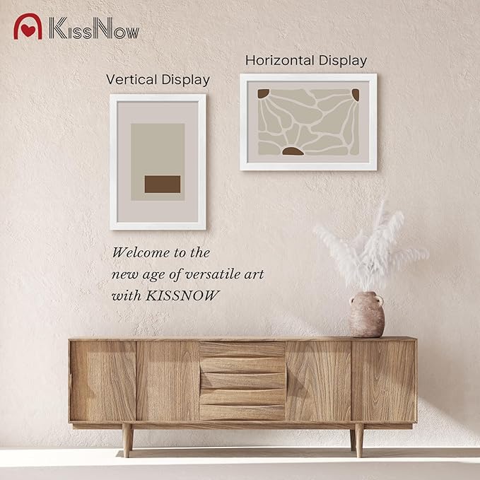 13x19 Picture Frame 4 Pack, White Solid Wood, Wall Gallery Poster Frame