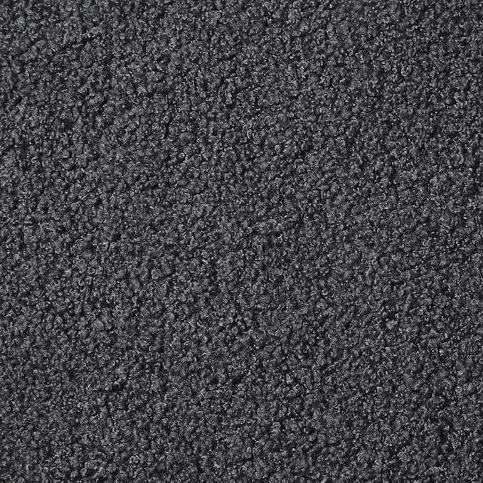24KF Middle Century Upholstered Foldable Queen Headboard, Modern Boucle Teddy Fabric Headboard Queen/Full 6033-Q-Dark Gray