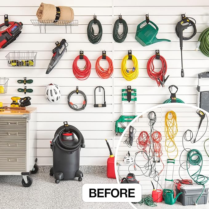 Easy-Carry Wrap-It Storage Straps - 28” (2-Pack) – Heavy-Duty Hook and Loop Extension Cord Carrying Strap, Hanger, Keeper, Organizer with Handle for Pool, Boat, RV, Garden Hoses, Cords, and Cables