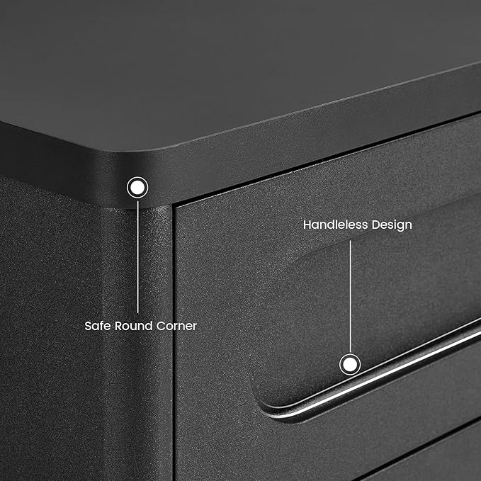 Black Dresser for Bedroom with 8 Drawers, 47.2" Wide Dresser for Closet with Deep Drawer, Large Wood TV Stand, Modern Chest of Drawers for Bedroom, Hallway