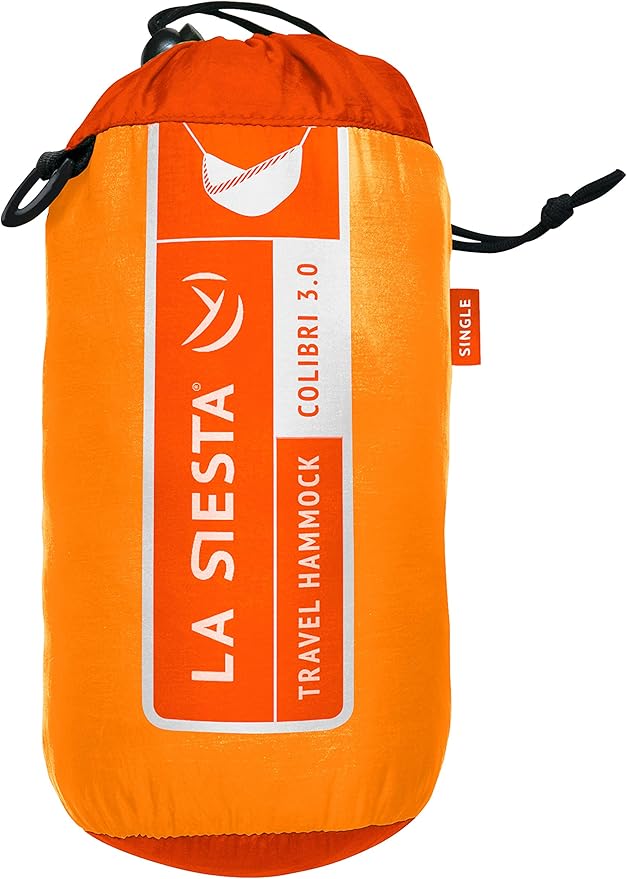 LA SIESTA Colibri 3.0 Outdoor Hammock & Tree Straps - Portable Camping Hammock for Hiking, Travel, and Backpacking - Breathable Nylon Single Person Hammock, Sunrise