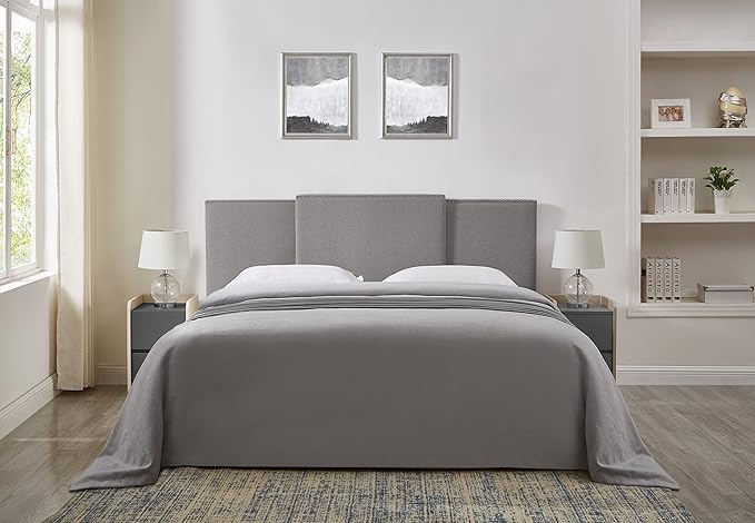 Ball & Cast Upholstered Headboard, King/Full/Queen, Grey