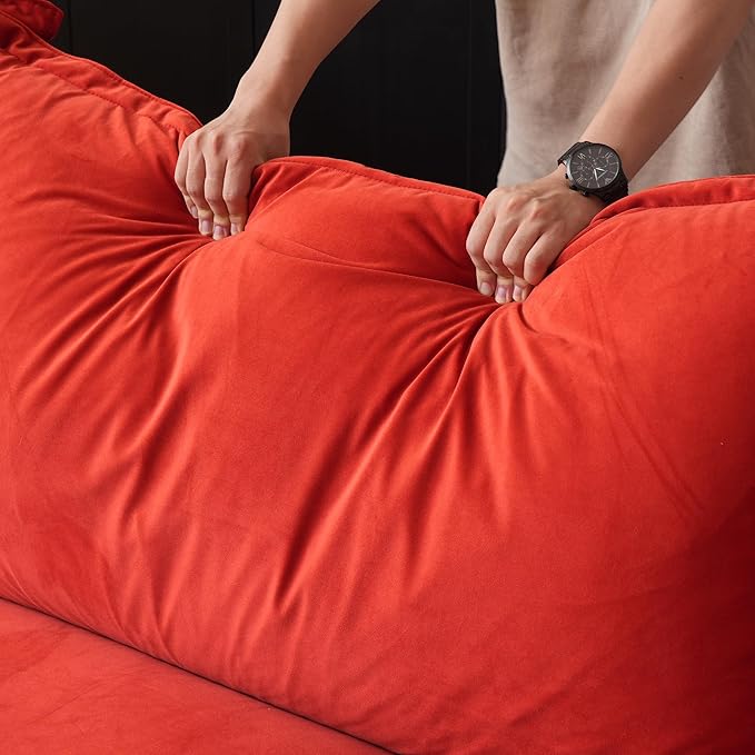 JACH Modular Sectional Couches for Living Room, 162" Deep 4 Seats Sectional Sofa, Cushion Covers Removable, Two Corners and Two Middle, Sofas Furniture for Living Room, Red