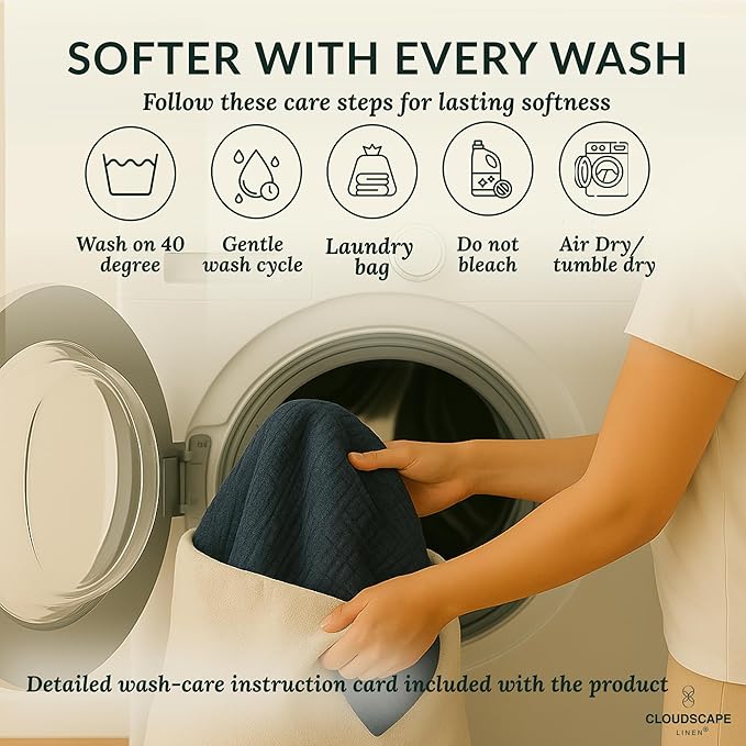 Soft 4 Layer Muslin Cotton Blankets Queen Size for Bed, 100% Cotton Blanket for All Season, Pre-Washed Gauze, Best Summer Blanket, 92x92, Ensign Blue