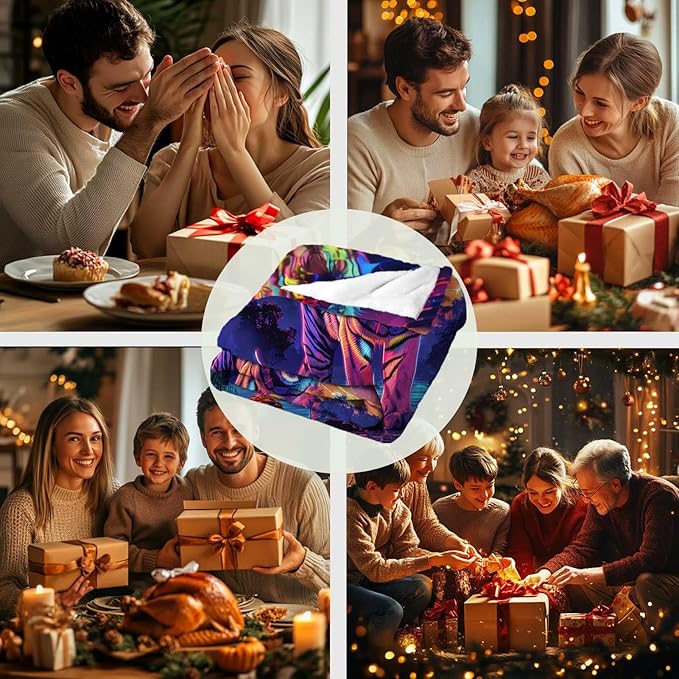 Tiger Throw Blanket for Men Women, Wild Animal Print Throw Gift for Men and Women, Soft Fleece for Bedrooms, and Living Room Decor, 50x60 Inches