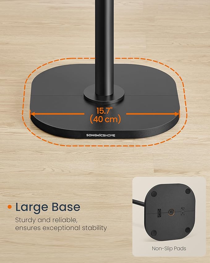 SONGMICS HOME Tree-Shaped Coat Rack, Freestanding, Stand with 8 Sturdy Hooks, with Curved Edges, 69 Inches Tall, for Clothes, Hats, Bags, Ink Black URCR037B01