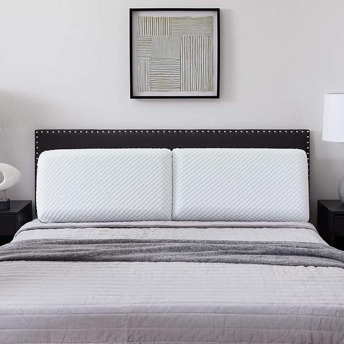 WEEKENDER Gel Memory Foam Pillow - Standard Size - 2-Pack - Medium Plush Feel - Neck & Shoulder Support - For Back, Side, & Stomach Sleepers - Home, Hotel, & Hospital Essentials