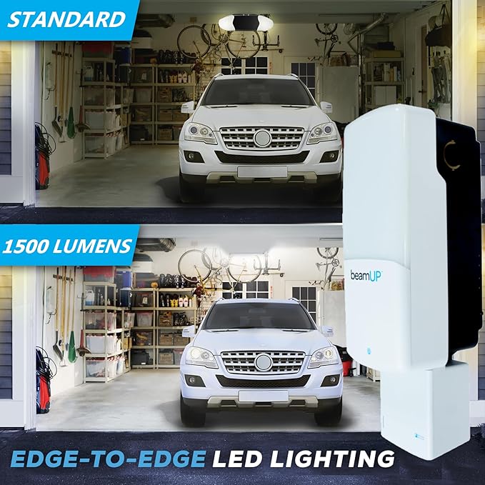 Thunderbolt BU950V3 Jackshaft Smart Garage Door Opener, Motion-Activated 1500-Lumen Light Bulb, Smart Garage Control, Wall Mounted, Alexa Compatible, (2) 3-Button Remote Controls