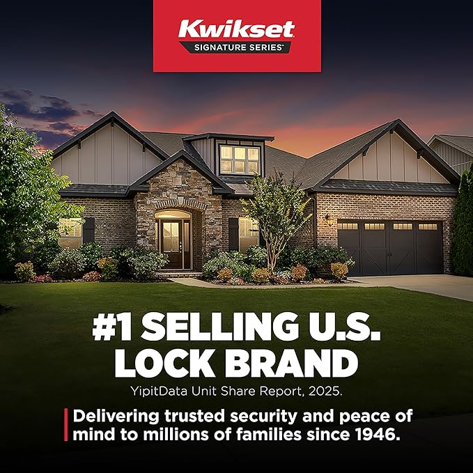 Kwikset Casey Entry Door Handle with Lock and Key, Secure Keyed Reversible Lever Exterior, for Front Entrance and Bedrooms, Matte Black, 4 Pack, Pick Resistant SmartKey Rekey Security and Microban