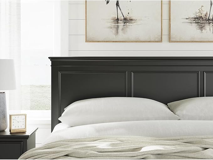 Signature Design by Ashley Lanolee Classic Panel Headboard, King/California King, Black
