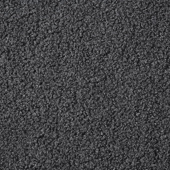 24KF Middle Century Upholstered Foldable King Headboard, Modern Boucle Teddy Fabric, California King, Dark Gray