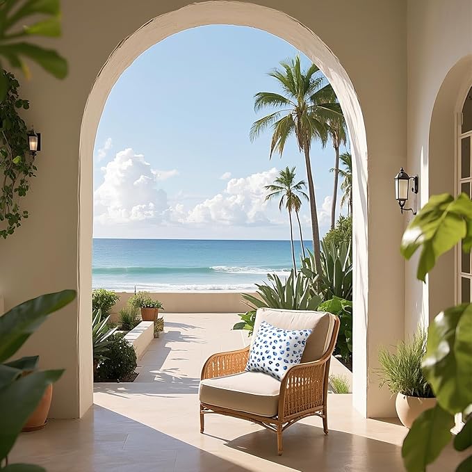 Outdoor Pillows, Pack of 2 Waterproof Decorative Throw Pillows with Inserts, 18”x18” Square Pillows for Bed, Couch, Sofa and Patio Furniture