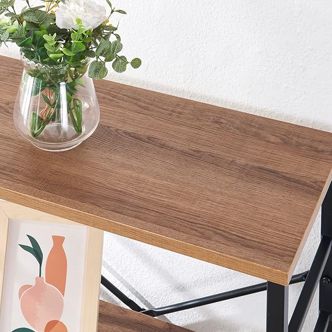 HOMISSUE Bookcase,6-Tier Tall Bookshelf Metal Bookcase and Bookshelves, Free Standing Storage Modern Bookshelf for Home Office Living Room and Bedroom, Rustic Brown