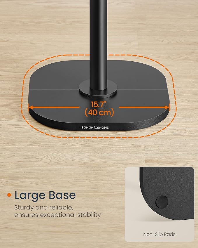 SONGMICS HOME Cactus-Shaped Coat Rack, Freestanding, Stand with 8 Sturdy Hooks, with Curved Ends, 69 Inches Tall, for Clothes, Hats, Bags, Ink Black URCR039B01