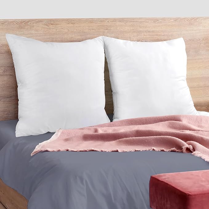 Utopia Bedding Throw Pillows Insert (Pack of 2, White) - 28 x 28 Inches Bed and Couch Pillows - Indoor Decorative Pillow
