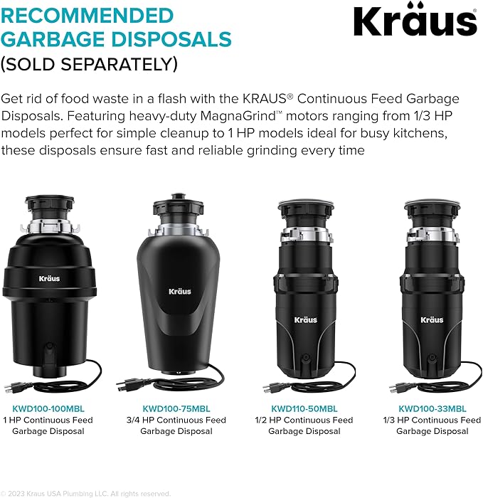 KRAUS KWU112-33 Kore Workstation 33-inch Undermount 16 Gauge Double Bowl Stainless Steel Kitchen Sink with Integrated Ledge and Accessories (Pack of 8)