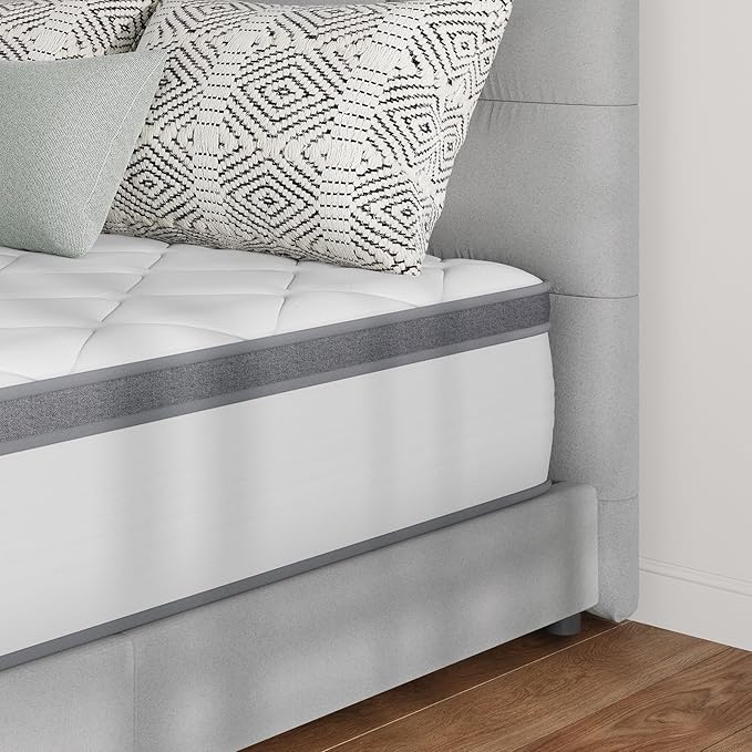 Novilla King Size Mattress,12 Inch King Mattress in a Box with Individually Pocket Innerspring, Pressure Relief & Motion Isolationt, Medium Firm Feel