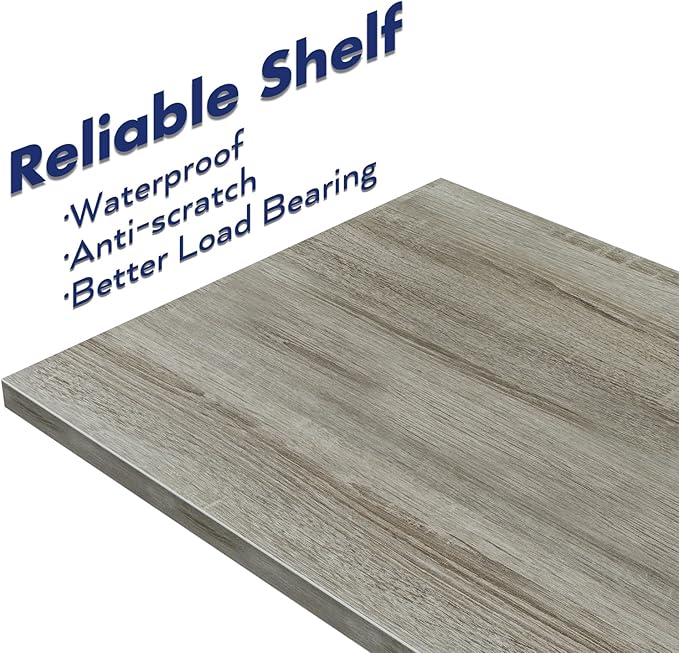 NUMENN 5 Tier Bookshelf, Tall Bookcase Shelf Storage Organizer, Modern Book Shelf for Bedroom, Living Room and Home Office, Grey