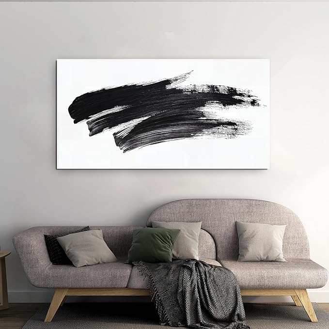 Abstract Wall Art Decor Black and White Wall Art Decorations Wall Pictures for Living Room Abstract Canvas Art Wall Decor Minimalist Wall Art Prints Artwork for Walls Bedroom Home Wall Art Decor 20" X 40"