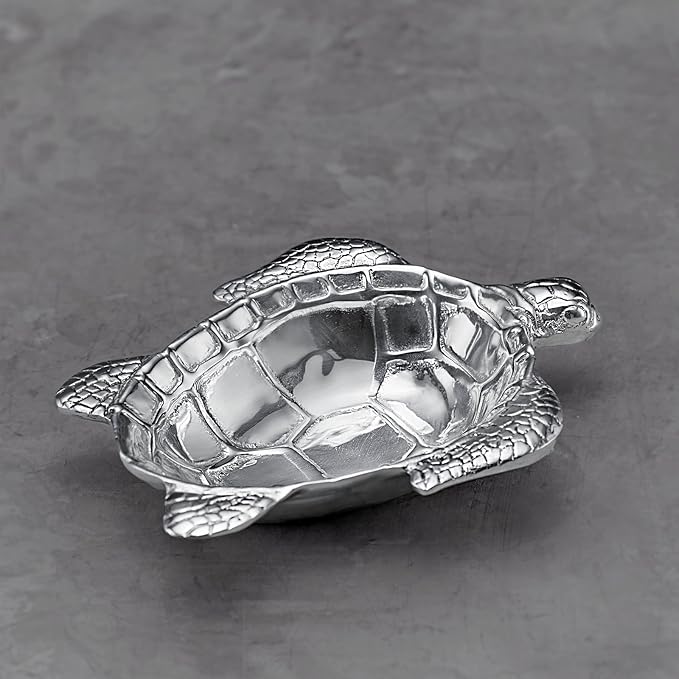 Beatriz Ball Small Ocean Turtle Bowl, Metallic
