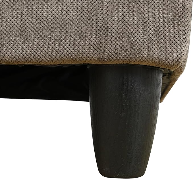 NicBex Sectional Couch 2 Pieces 66.5" L Sofa with Left Chaise Velvet L Shaped Cloud Couch for Living Room Furniture Sets with Cushion, Modular Sofa for Living Room & Small Apartment, Brown