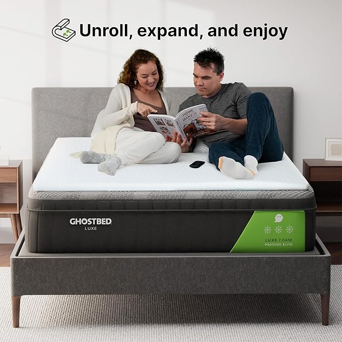 Ghostbed Firm Foam W/Cover Mattress Topper, California King 1.5 Inch Polyurethane Foam Firm Mattress Topper California King, Durable and Easy to Install & Remove, Made in USA | CertiPUR-US Certified