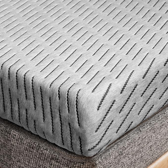 Bamboo Mattress Topper Twin Size 4 Inch, Cooling Gel & Bamboo Charcoal Memory Foam Mattress Topper for Back Pain Relief, Firm Dual-Layer Foam Bed Pad with Removable Cover College Dorm