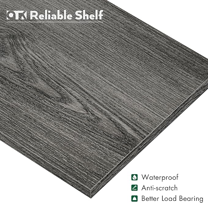 OTK 5 Tier Bookshelf, Tall Bookcase, Office Shelf Storage Organizer, Modern Book Shelf for Living Room, Bedroom, and Home Office, Dark Grey