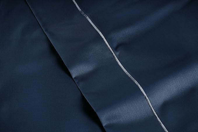 LANE LINEN Pillow Case Covers King, Set of 2, 100% Egyptian Cotton Sateen, Soft Cool & Smooth 1000 Thread Count Pillow Cases - Estate Blue