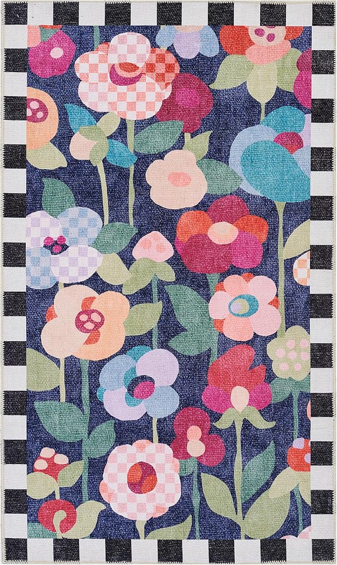 MACKENZIE-CHILDS Posie Field 3' x 5' Washable Rug