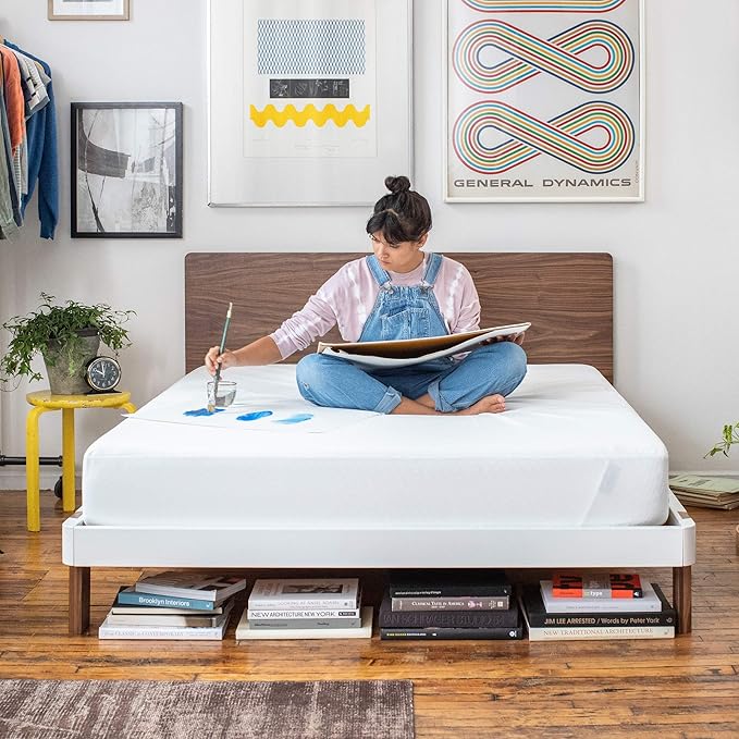 Tuft & Needle Twin XL Mattress Protector - Waterproof, Liquid-Proof, Sleeps Quiet, Fitted Sheet Style, Soft and Comfortable, White