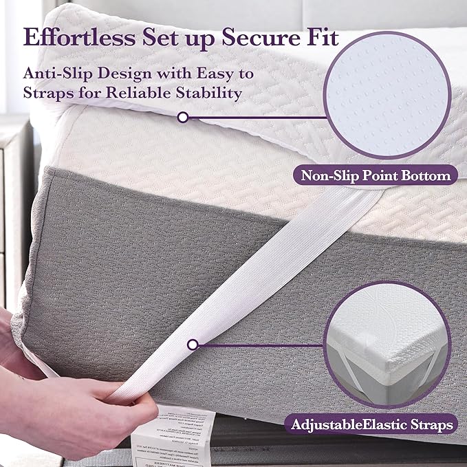 SINWEEK 3 Inch Gel Memory Foam Mattress Topper with Cooling Cover Ventilated Soft Mattress Pad, Bed Topper, CertiPUR-US Certified, Twin Size