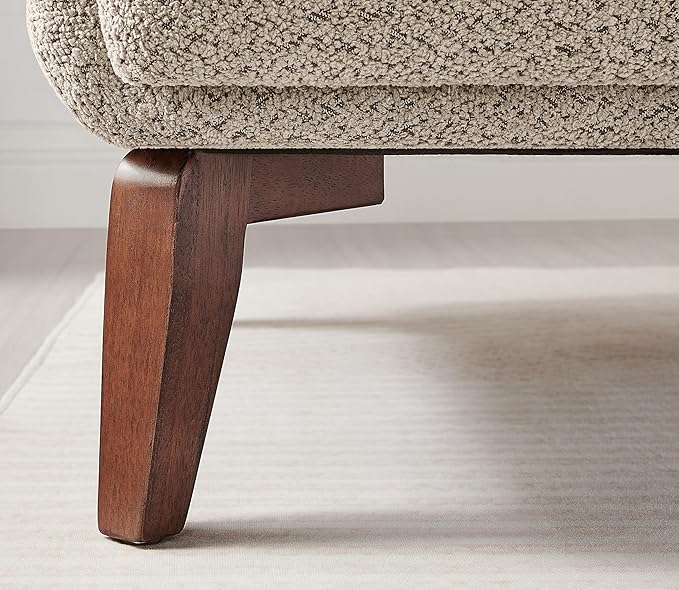 Oversized Accent Chair Modern Boucle Armchair for Living Room- 37" Wide Accent Chair with Solid Wood Legs, Camel Upholstered Lounge Chair for Bedroom & Office, Cozy Reading Chair (Easy Assembly)