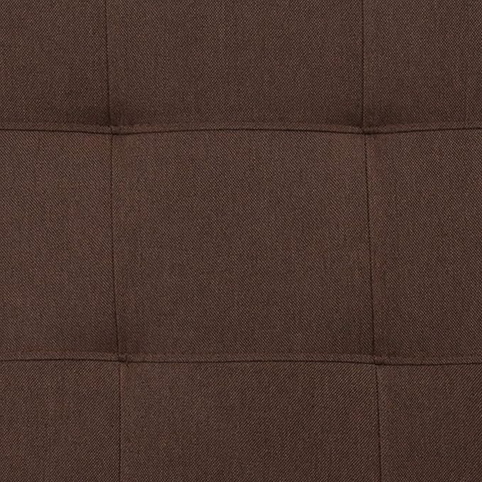 EMMA + OLIVER Quilted Tufted Queen Size Headboard in Dark Brown Fabric