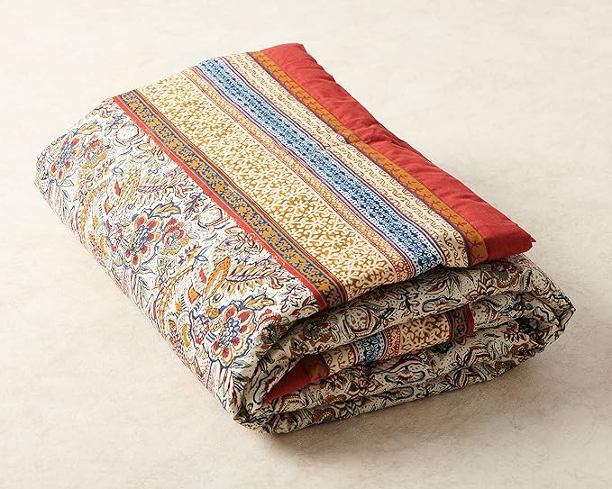 Maison d' Hermine Throw Blanket for Couch Lightweight Soft Warm Breathable Cotton Throw Blankets for Bed Girls Boys Women Men Gifts Sofa Travel Living Room Chair Bedding (60"x80", Jaipur)