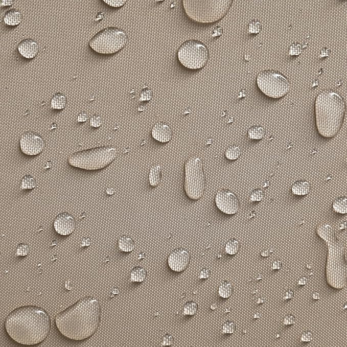 Phantoscope Pack of 2 Outdoor Waterproof Solid Throw Decorative Pillow Cover Decorative Square Outdoor Pillows Cushion Case Patio Pillows for Couch Tent Sunbrella, Light Coffee 18x18 inches 45x45 cm