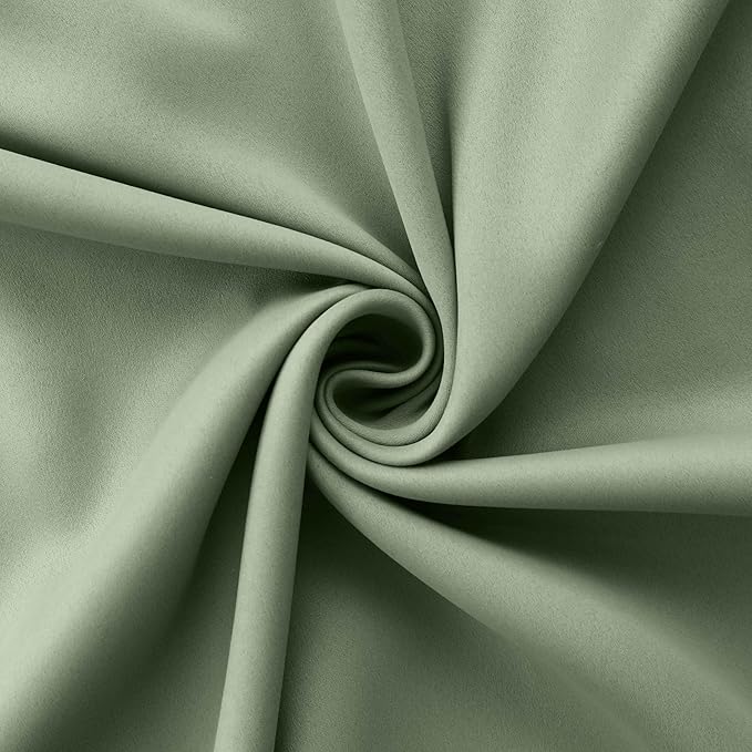 Mrs.Naturall 108 Inch Curtains,Grommet Room Darkening Drapes Blackout Curtains 108 Inches Long for Living Room 2 Panels Set,Sage Green