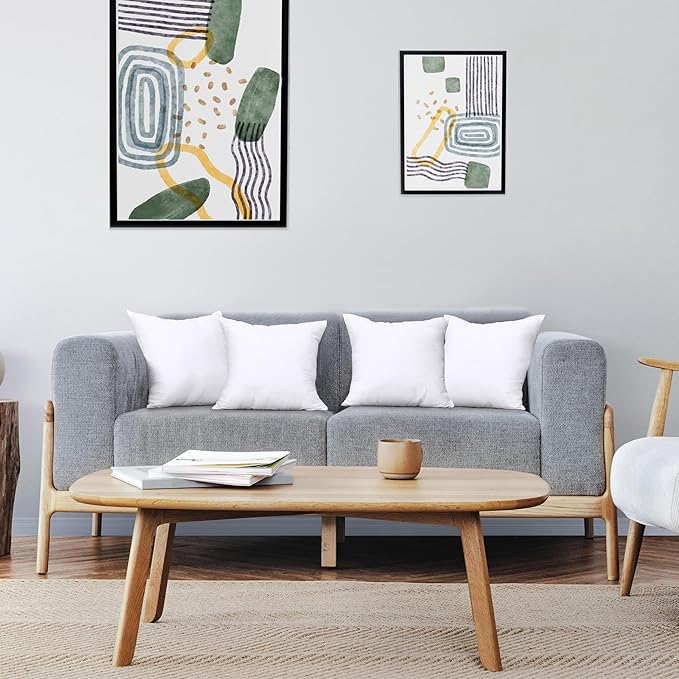 Utopia Bedding Throw Pillows (Set of 4, White), 14 x 14 Inches Pillows for Sofa, Bed and Couch Decorative Stuffer Pillow