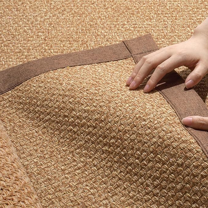 Quick Dry Absorbent Bathroom Rugs Mat Non Slip Bath Mat Ultra Thin Bath Mats for Bathroom Bathroom Mat Floor Rubber Backed Fit Under Door Woven Washable Bath Rugs Brown 16x24