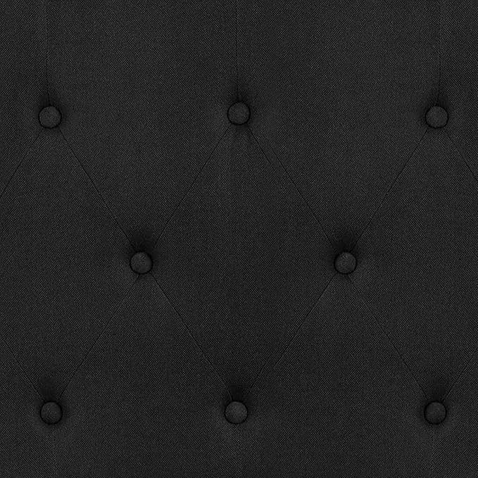 EMMA + OLIVER Tufted Upholstered Queen Size Headboard in Black Fabric