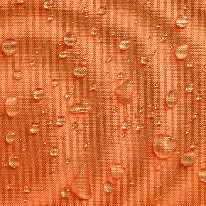 Phantoscope Pack of 2 Outdoor Waterproof Solid Throw Decorative Pillow Cover Decorative Square Outdoor Pillows Cushion Case Patio Pillows for Couch Tent Sunbrella, Orange 18x18 inches 45x45 cm