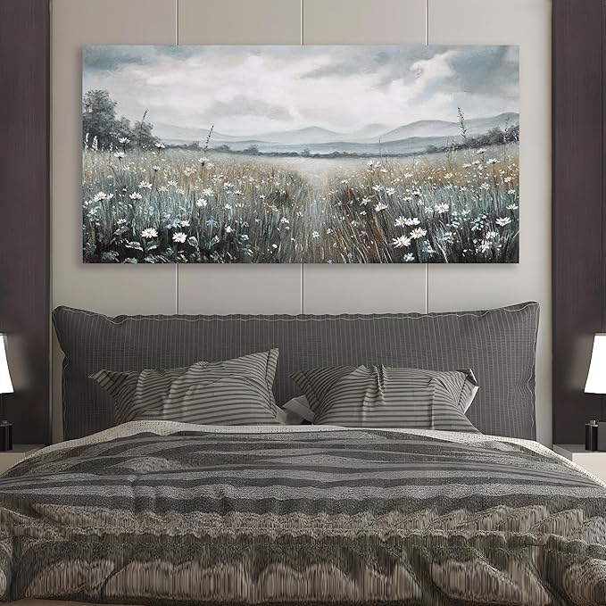 Glvzygy Canvas Wall Art Vintage Wall Decor Classical Painting Canvas Prints Vintage Floral Wall Art for Home Room Bathroom Decor Living and Office Home Decor 29"x58"