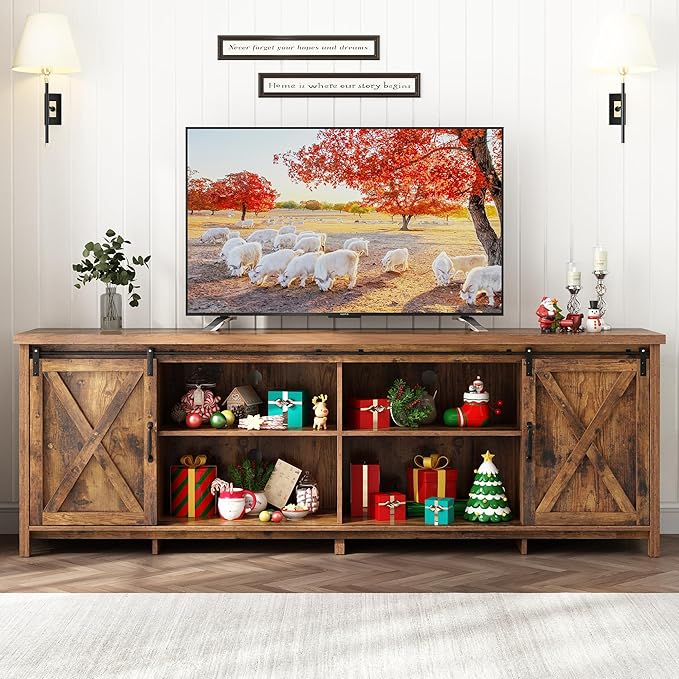 80 INCH Farmhouse TV Stands for 90inch TV