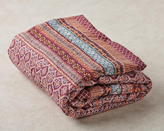 Maison d' Hermine Throw Blanket for Couch Lightweight Soft Warm Breathable Cotton Throw Blankets for Bed Girls Boys Women Men Gifts Sofa Travel Living Room Chair Bedding (50"x60", Fair Isle)