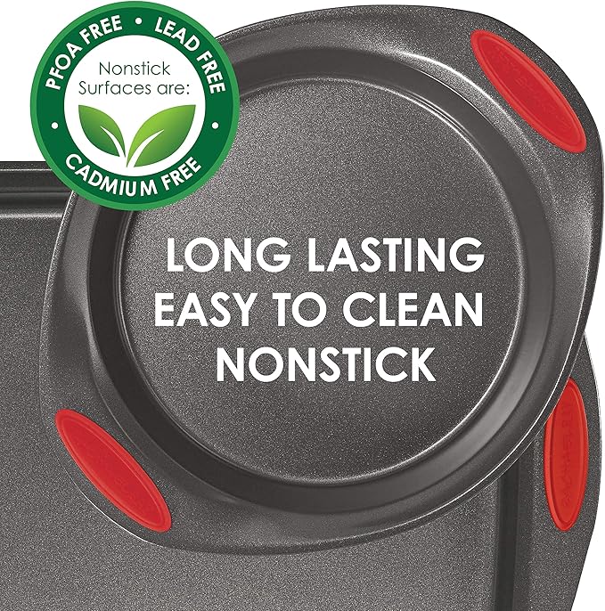 Rachael Ray Cucina and Yum-o! Nonstick Bakeware Set with Cookie Sheets, Cake Pans, and More, 11 Pieces