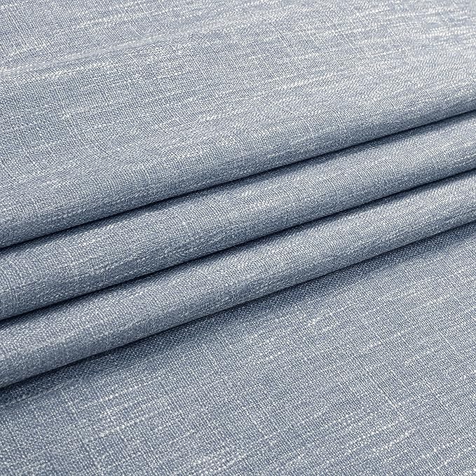 Vision Home Chambray Blue Pinch Pleated Full Blackout Curtains Room Darkening Window Curtains for Living Room Bedroom Thermal Insulated Pinch Pleat Blue Drapes with Hooks Back Tab 2 Panel 40" Wx108 L