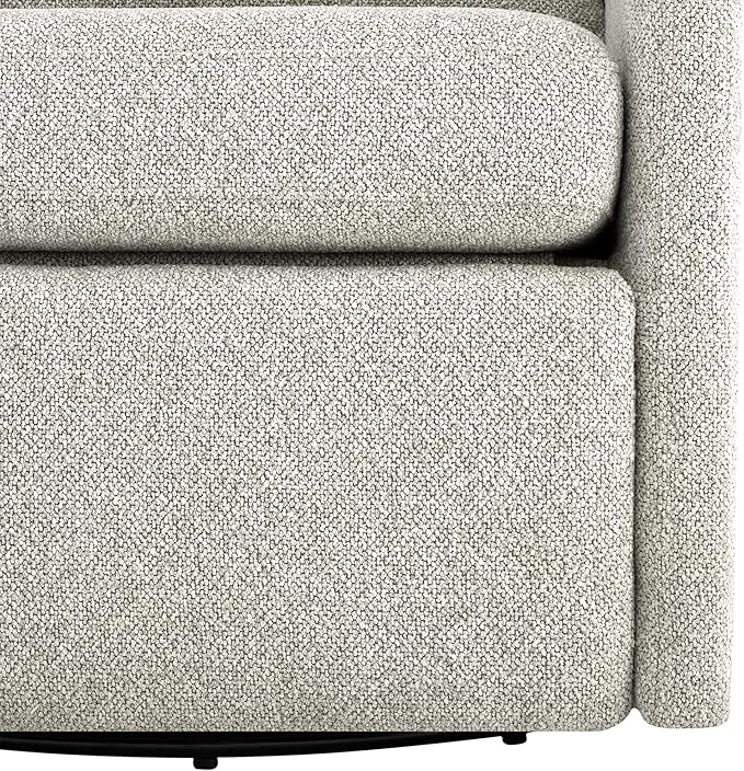 CHITA Swivel Accent Chair with Electric Footrests, FSC Certified Upholstered Living Room Sofa Chair with Power Motor, USB and Type-C Ports, Light Grey