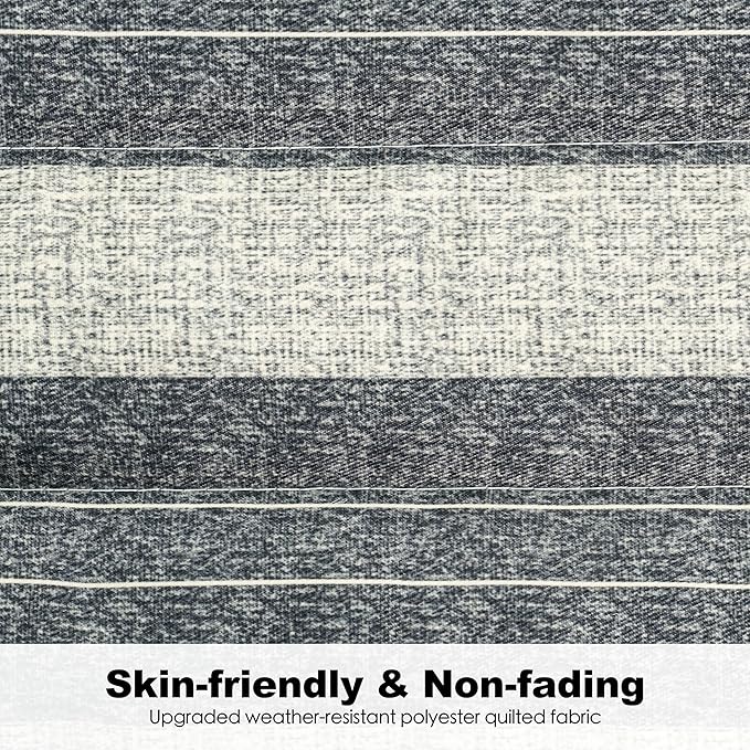 2 Person Hammocks for Outside, Double Quilted Fabric Outdoor Hammock with Spreader Bar, Large Removable Pillow, Storage Pockets, Carabiners, Max 475 lbs Capacity (Slate Grey)