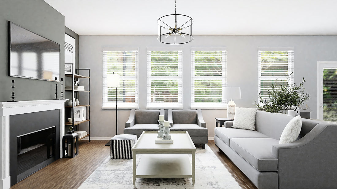 Elegant dining room with warm pendant lighting, beautiful table setting and inviting atmosphere
