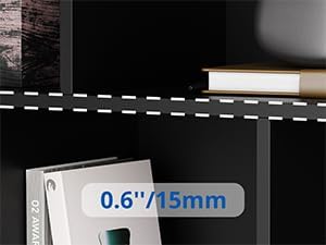 Cozy Castle Black Bookshelf, 3-Tier Open Shelf Bookcase, 10 Cube Storage Organizer with Anti-Tilt Device for Bedroom, Living Room, 55.11" W x 11.61“D x 40.94“H